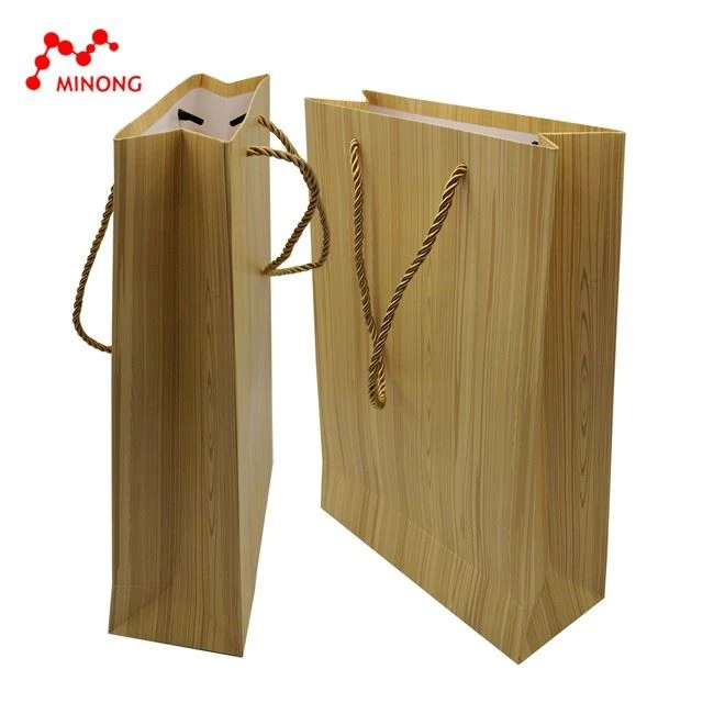 Wood Grain Paper Shopping Bag china suppliers