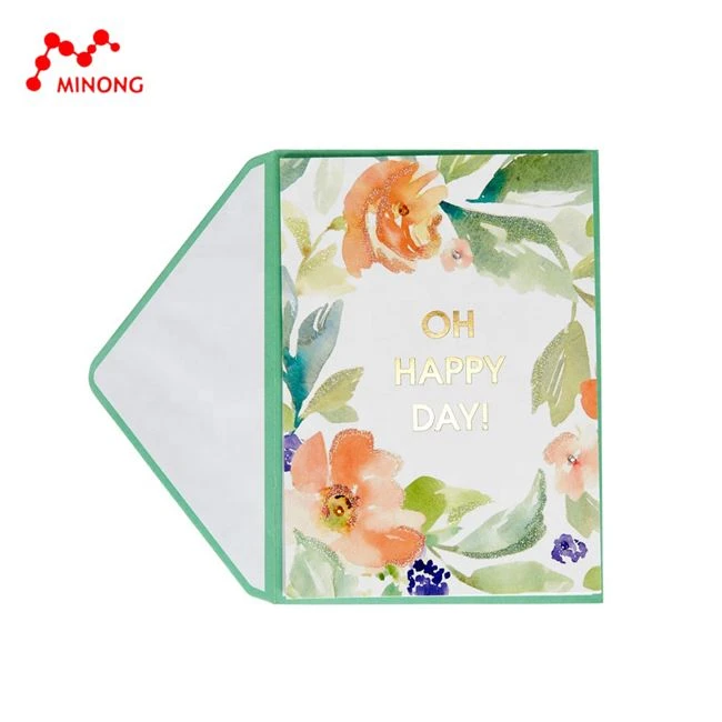 Orange Floral Handmade Cards